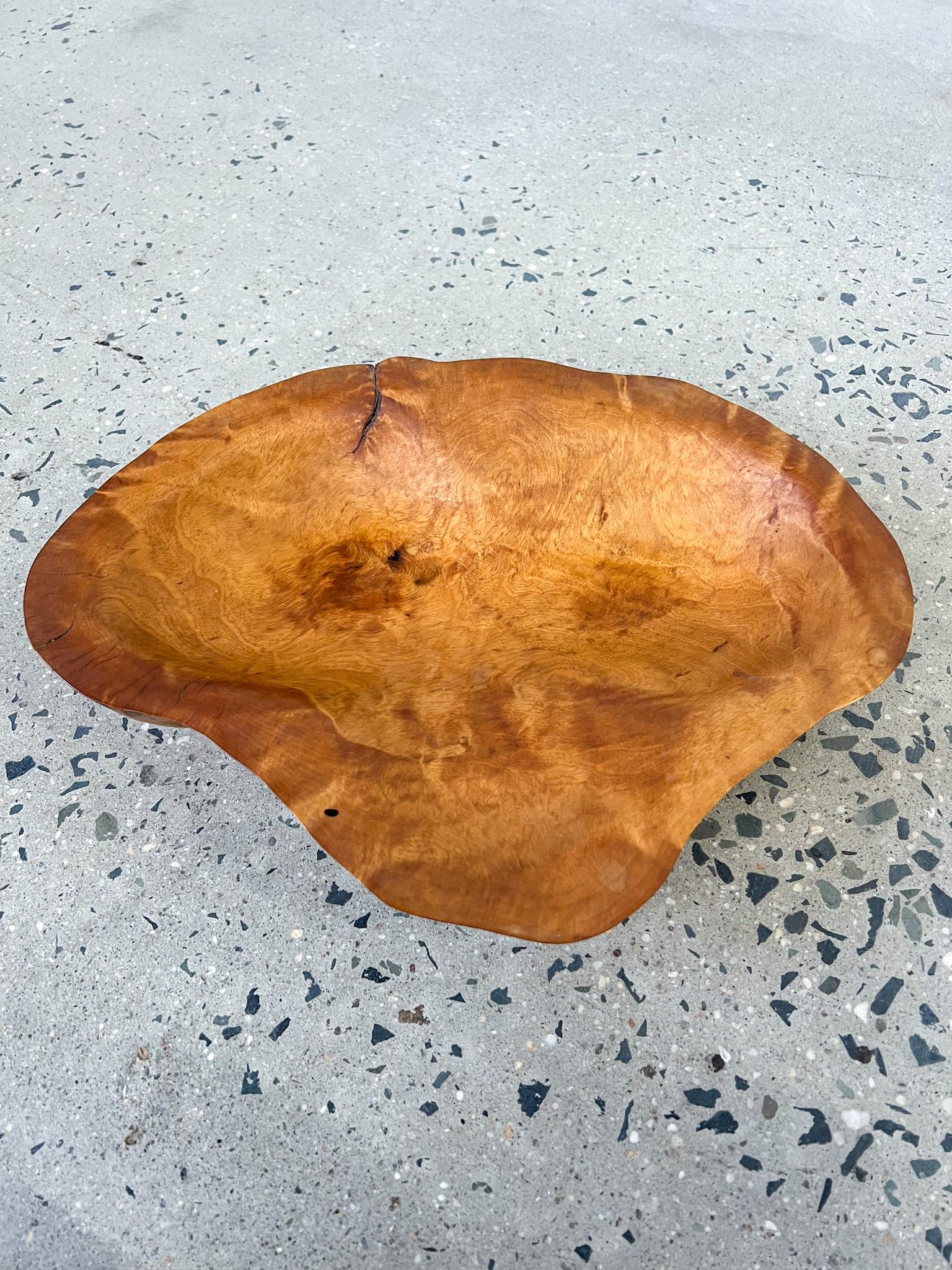 Wood Mark Lindquist yellow birch burl wood sculptural vessel bowl 1970's For Sale
