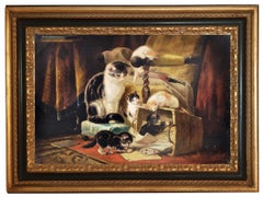 Cats - Mark Majer Oil on Canvas Italian Animal Painting