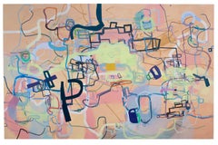Large Scale Abstract Painting "A History of the World in Six Easy Installments"