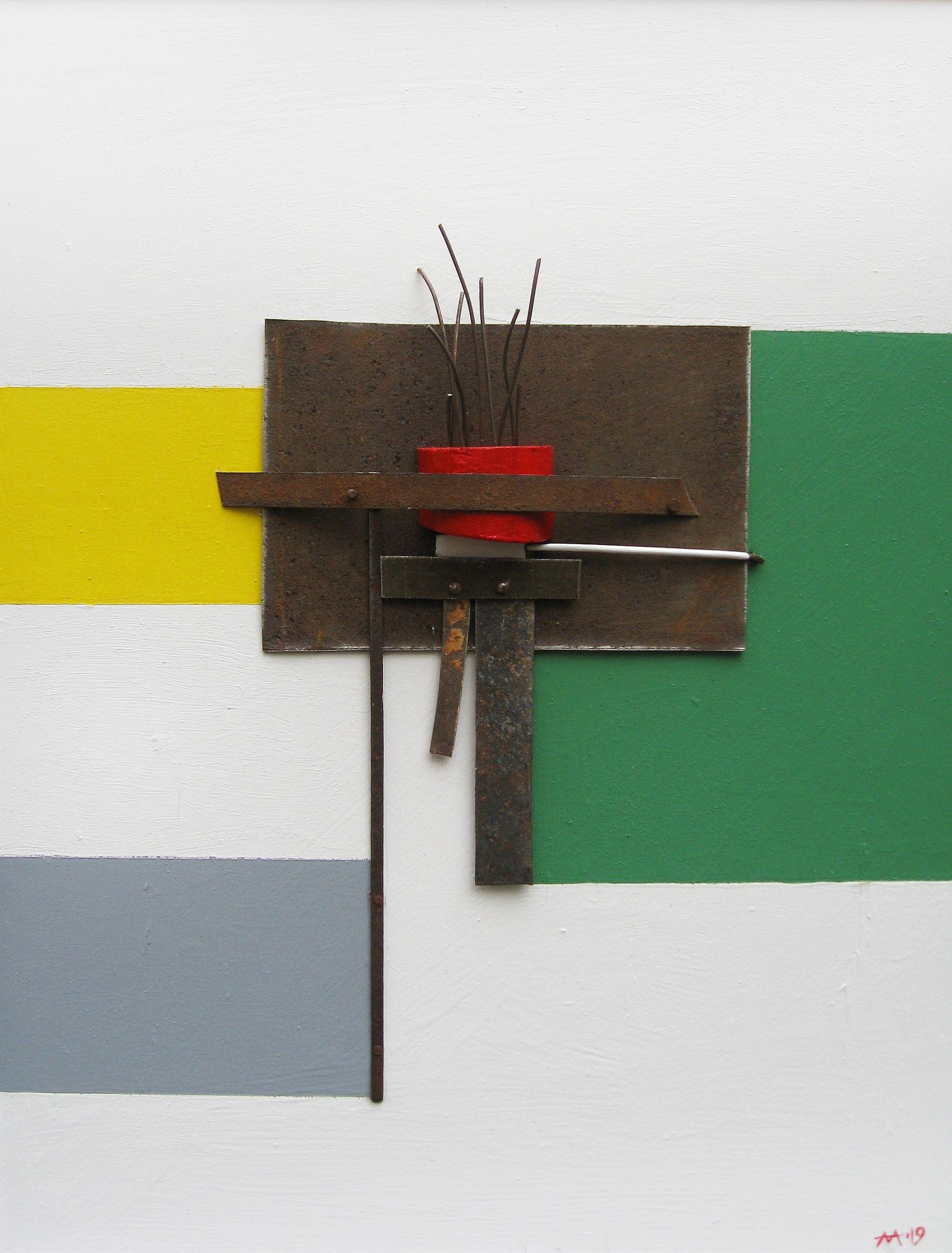 Hku. 07, Mixed Media on Wood Panel