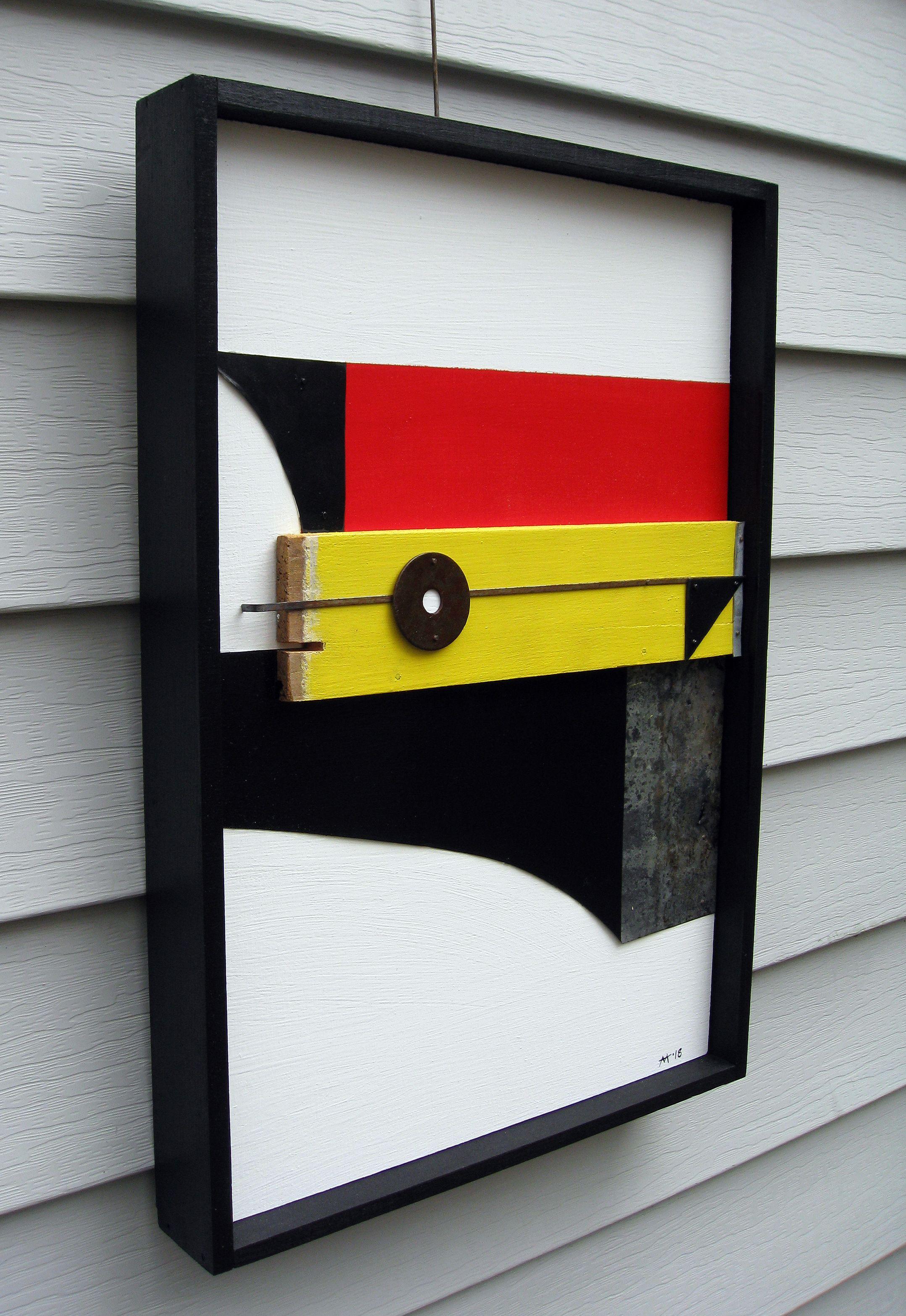 Mos. 3, tecnica mista su pannello di Wood - Mixed Media Art Astratto di Mark Mazurczyk