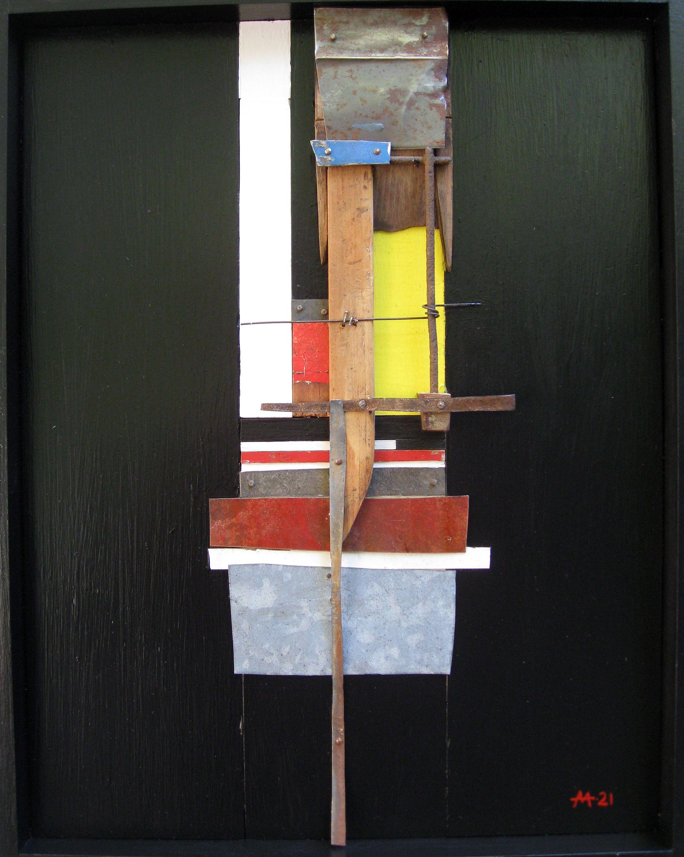 Os. 20, Mixed Media auf Holzplatte