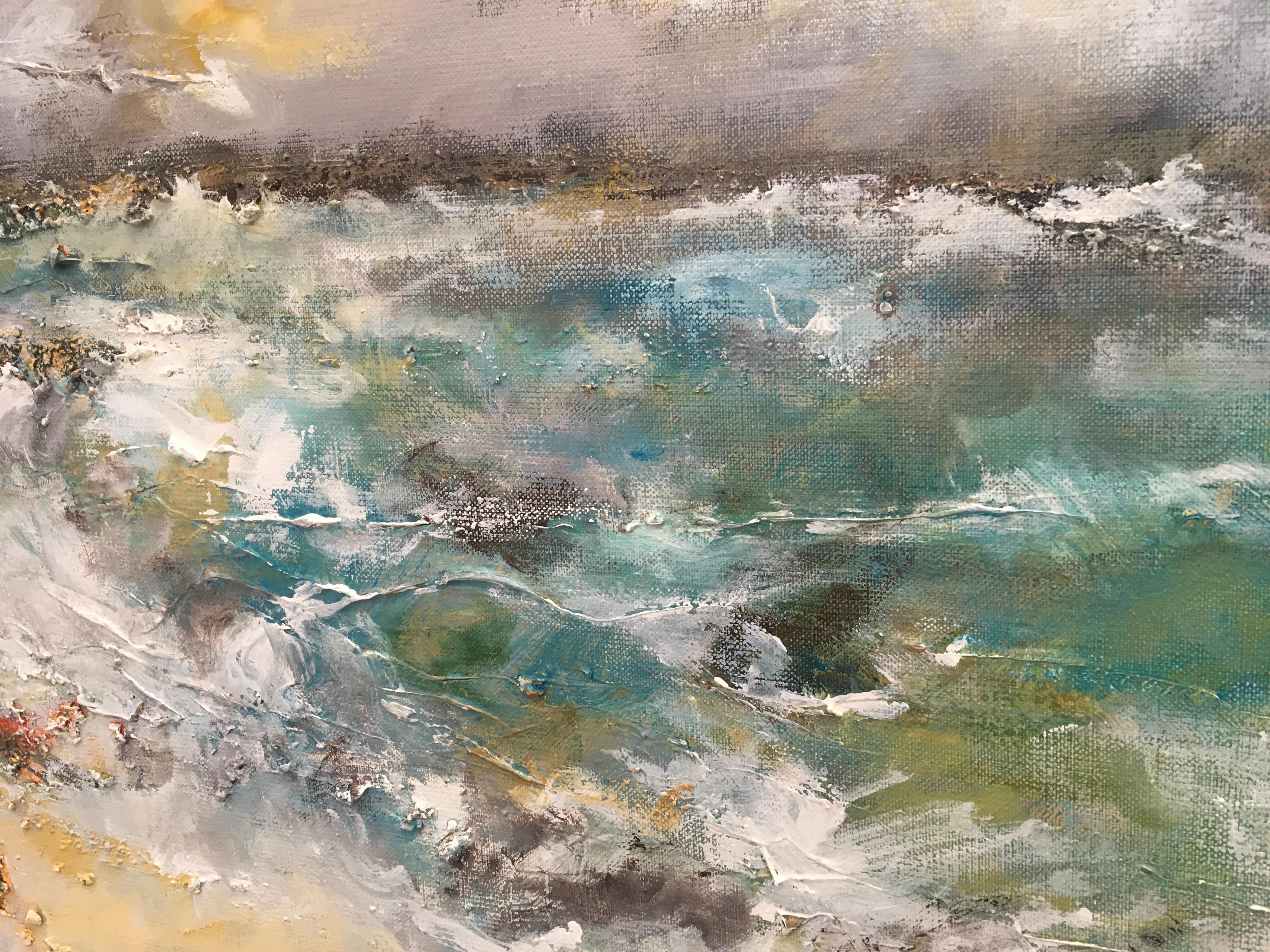 Camusdarach Beach - Contemporary Seascape Painting by Mark McCallum 3