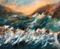 Hebridean Seas - Contemporary Seascape Painting by Mark McCallum