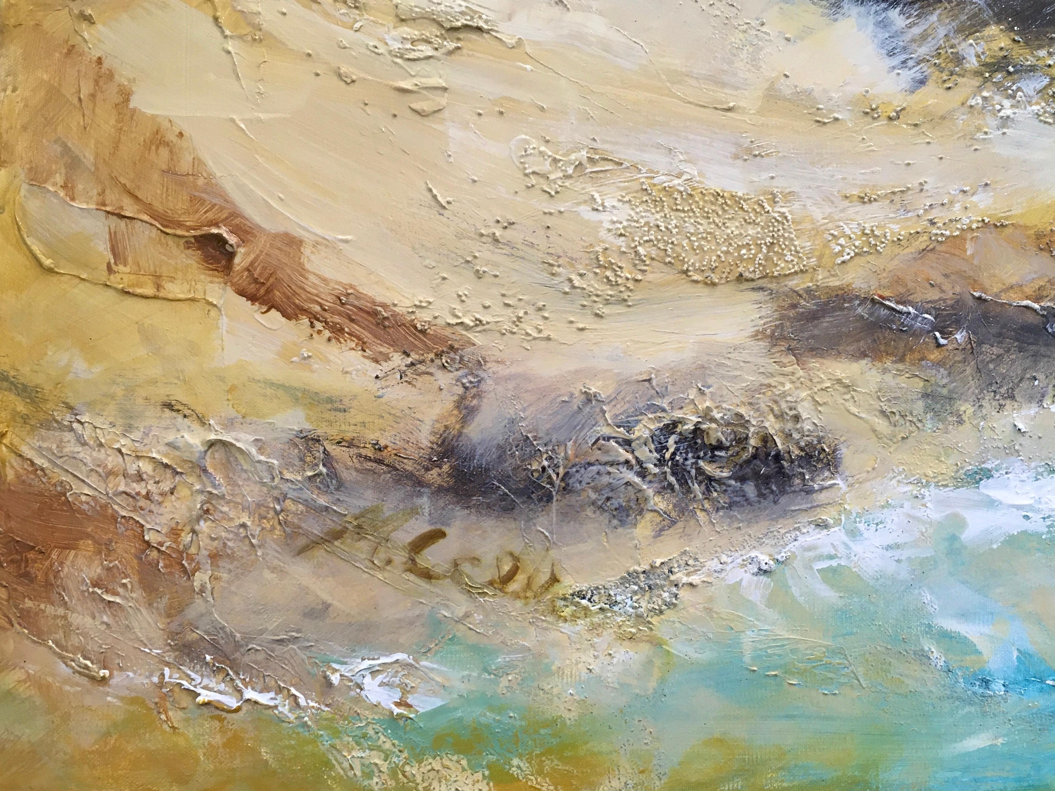 Kearvaig Bothy - Peinture de paysage marin contemporaine de Mark McCallum en vente 2