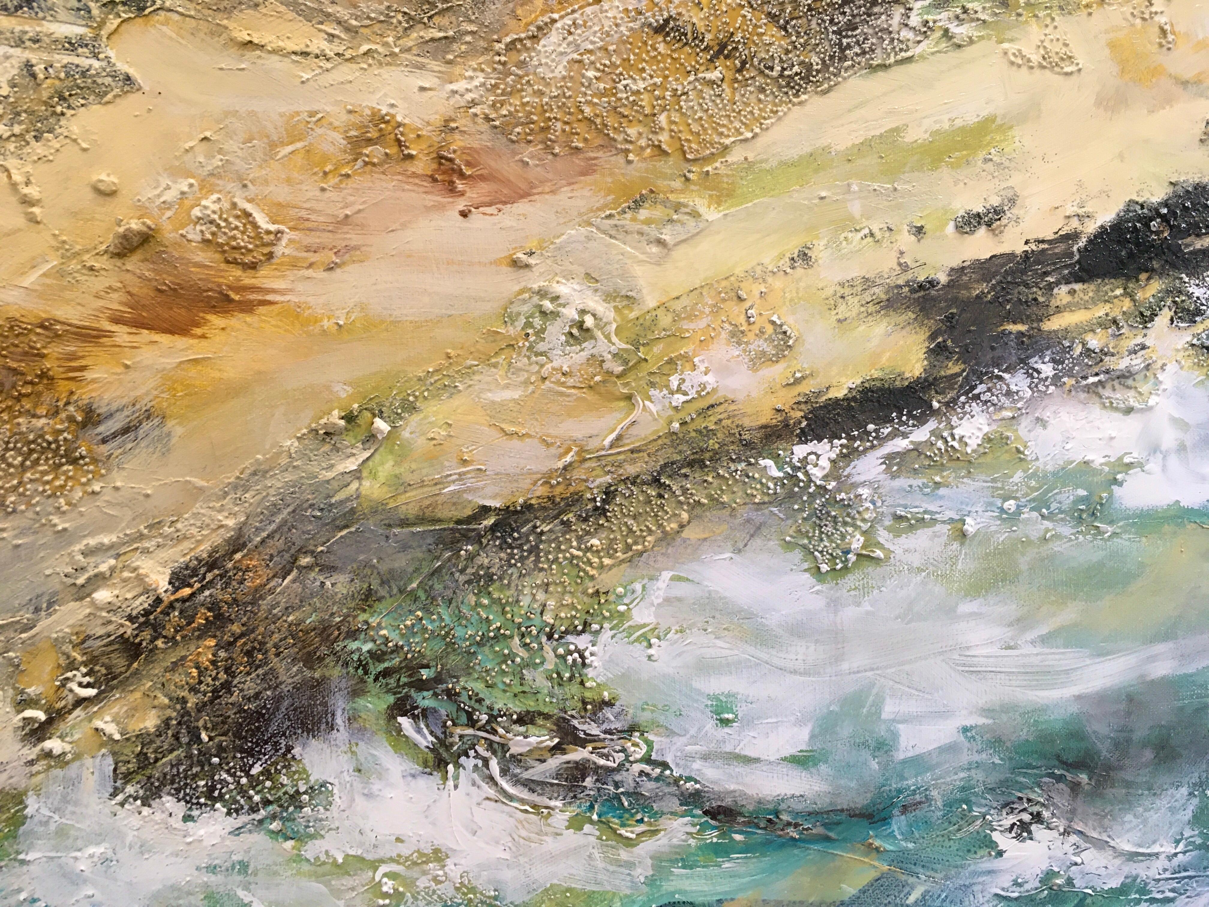Kearvaig Bothy - Peinture de paysage marin contemporaine de Mark McCallum en vente 3