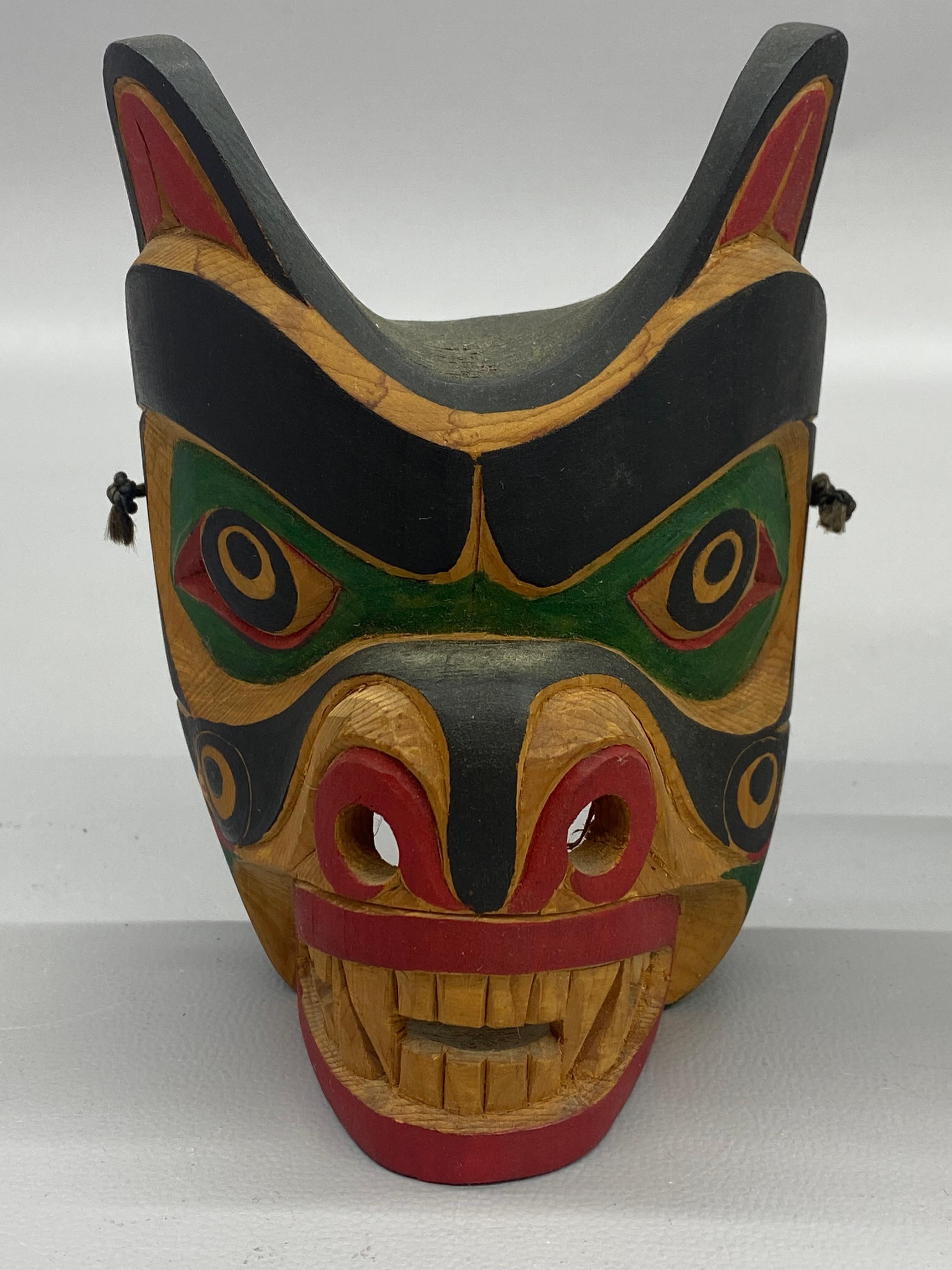 20th Century Mark Mickey Native American First Nation Hand Carved and Colored Masks, 3