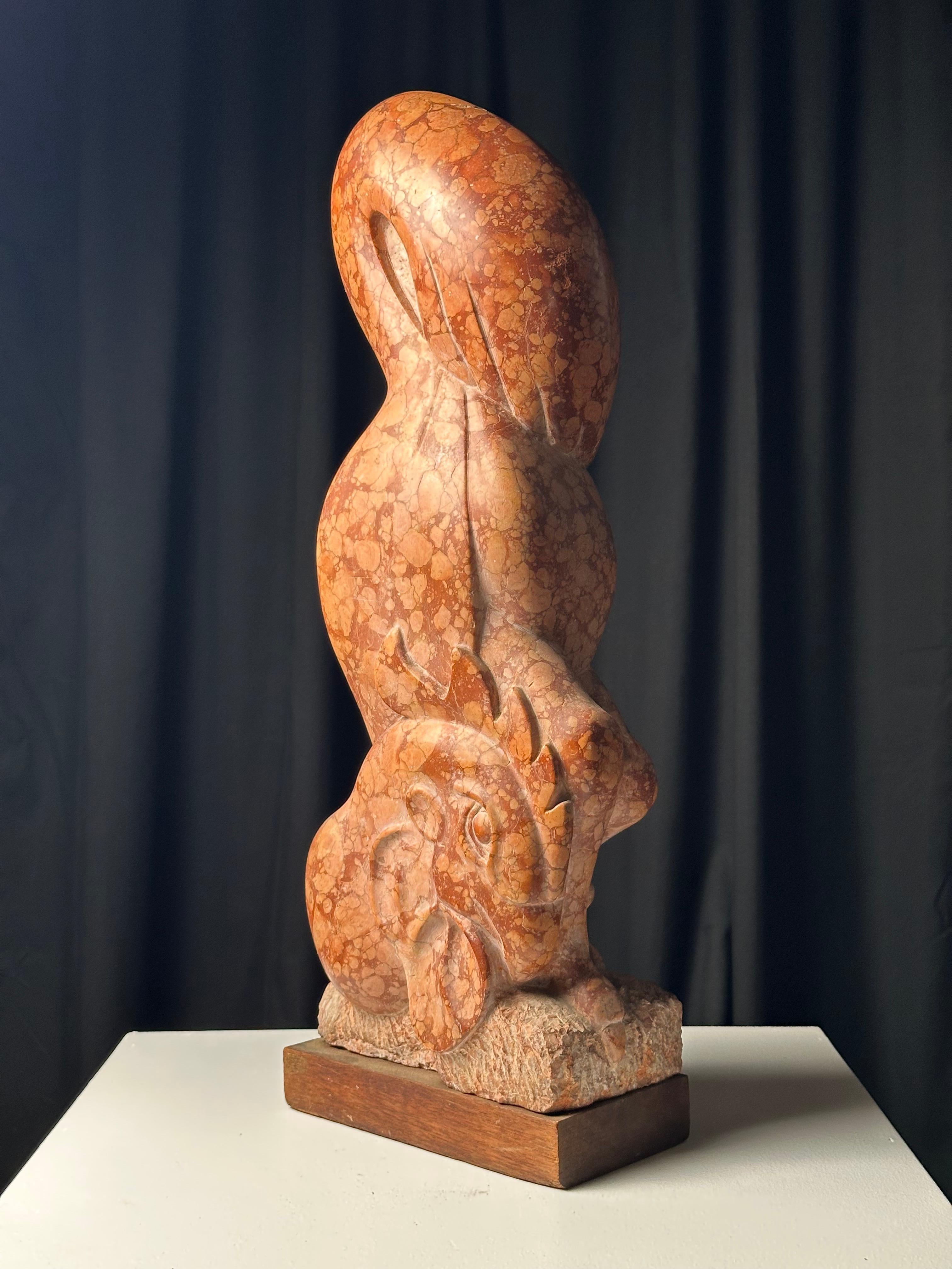 Gallito (Gallo) Escultura de mármol en venta 9