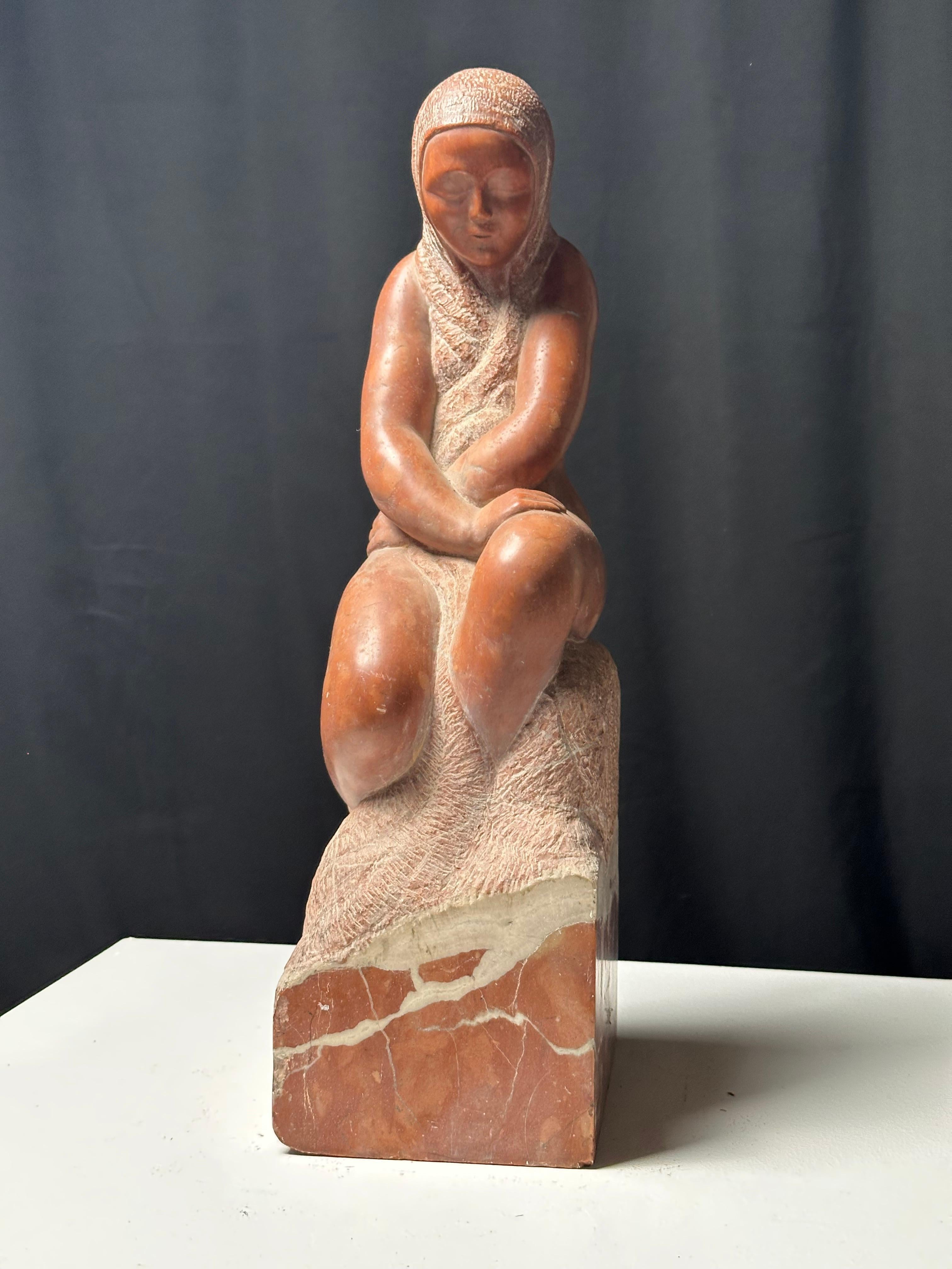 Seated Woman - Realist Sculpture by Mark Morrison