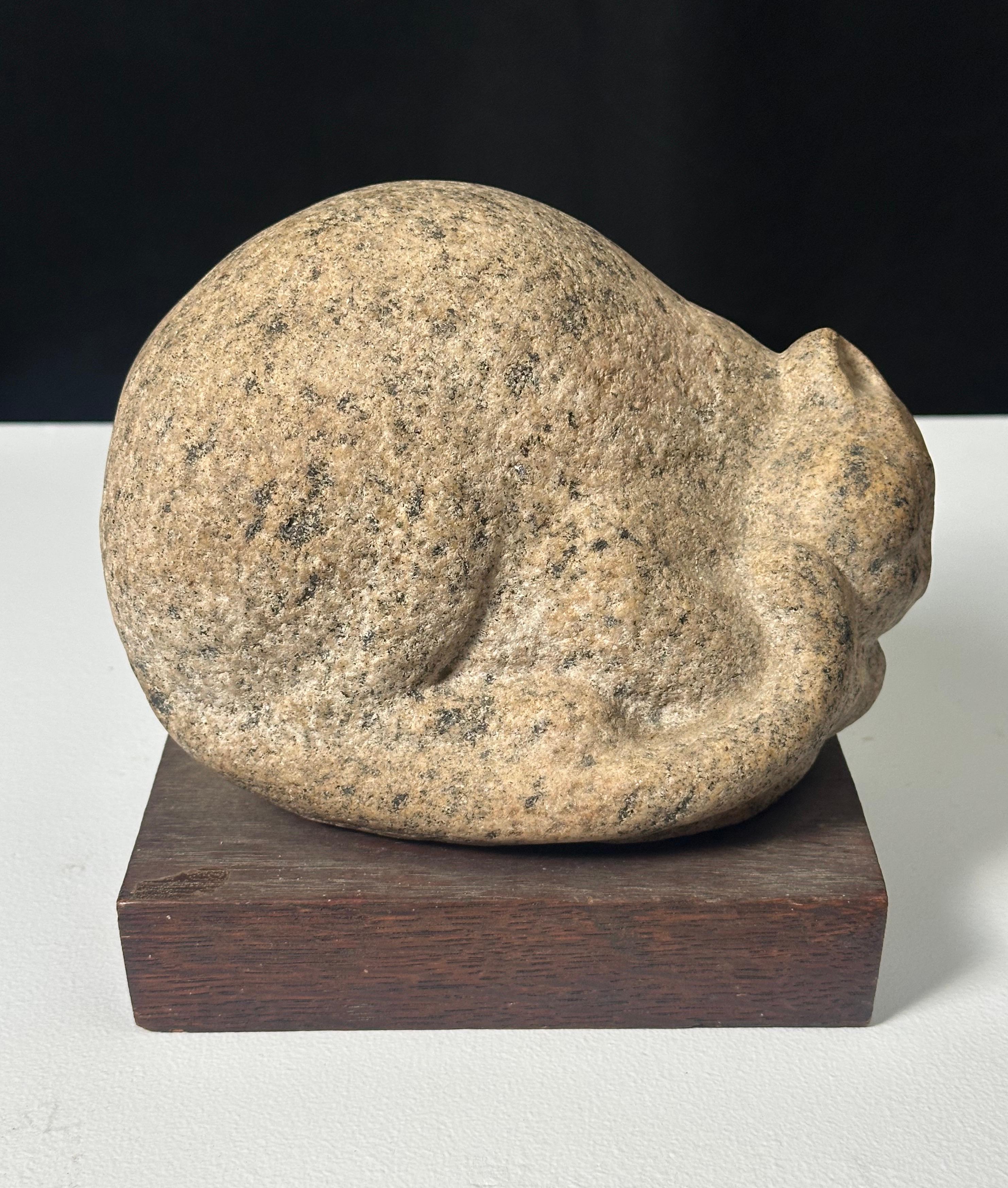 Sleeping Cat - Realist Sculpture by Mark Morrison