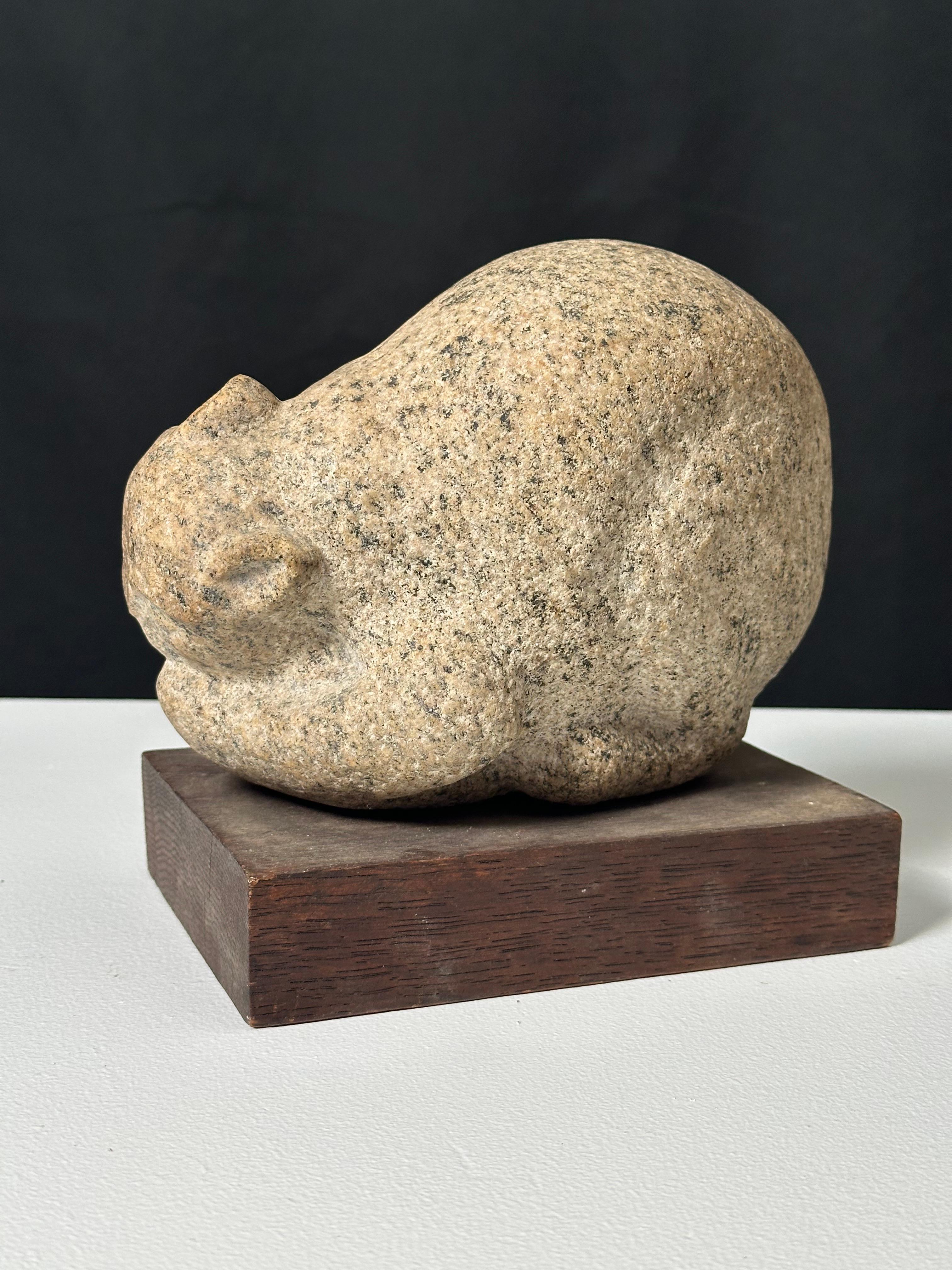 Mark Morrison (1895-1964)

Sleeping Cat, ca. 1940

Carved Vermont granite

7.5