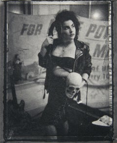 Untitled (Lady Hamlet), black and white portrait photograph by Mark Morrisroe