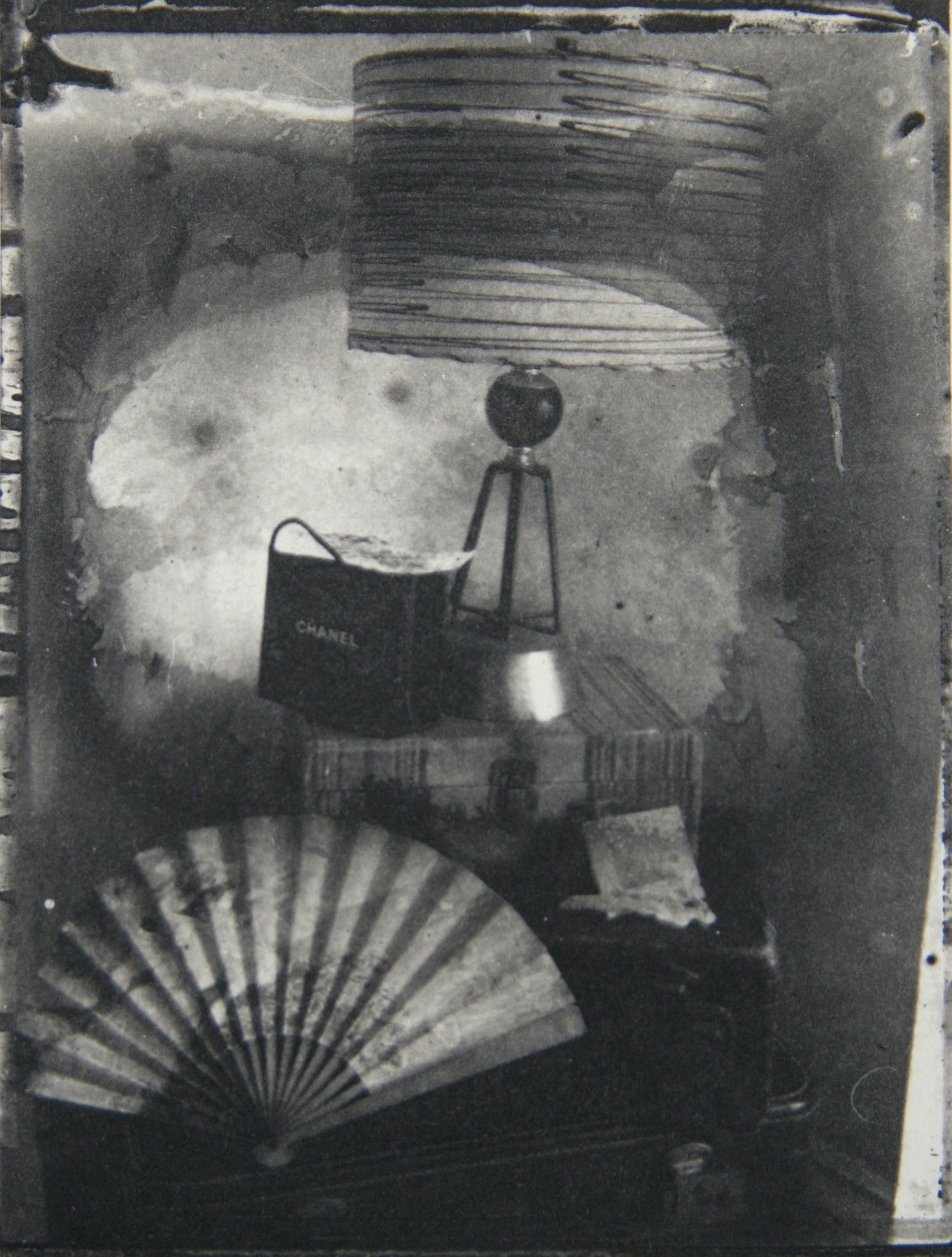 Untitled (Still Life with Chanel Bag), black+white photography by Mark Morrisroe For Sale 2