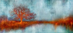 Blau leuchtend - Bunt, hell, stimmungsvoll, Baum, Natur, Digital Art