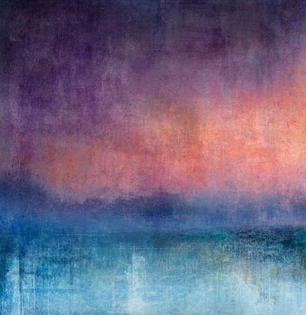 Dawn's Calling - Colorido, Brillante, Atmosférico, Árbol, Naturaleza, Arte Digital - Print de Mark Munroe Preston