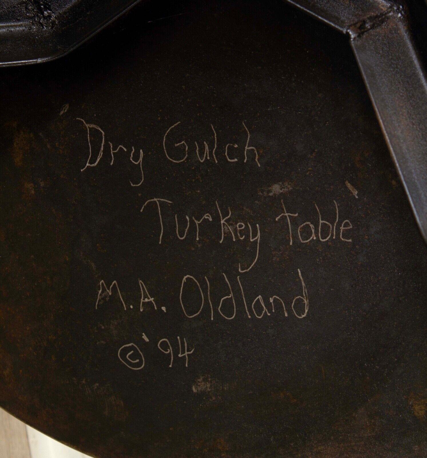 Mark Oldland Dry Gulch Turkey Signed Contemporary Studio Art Sculptural Table For Sale 5