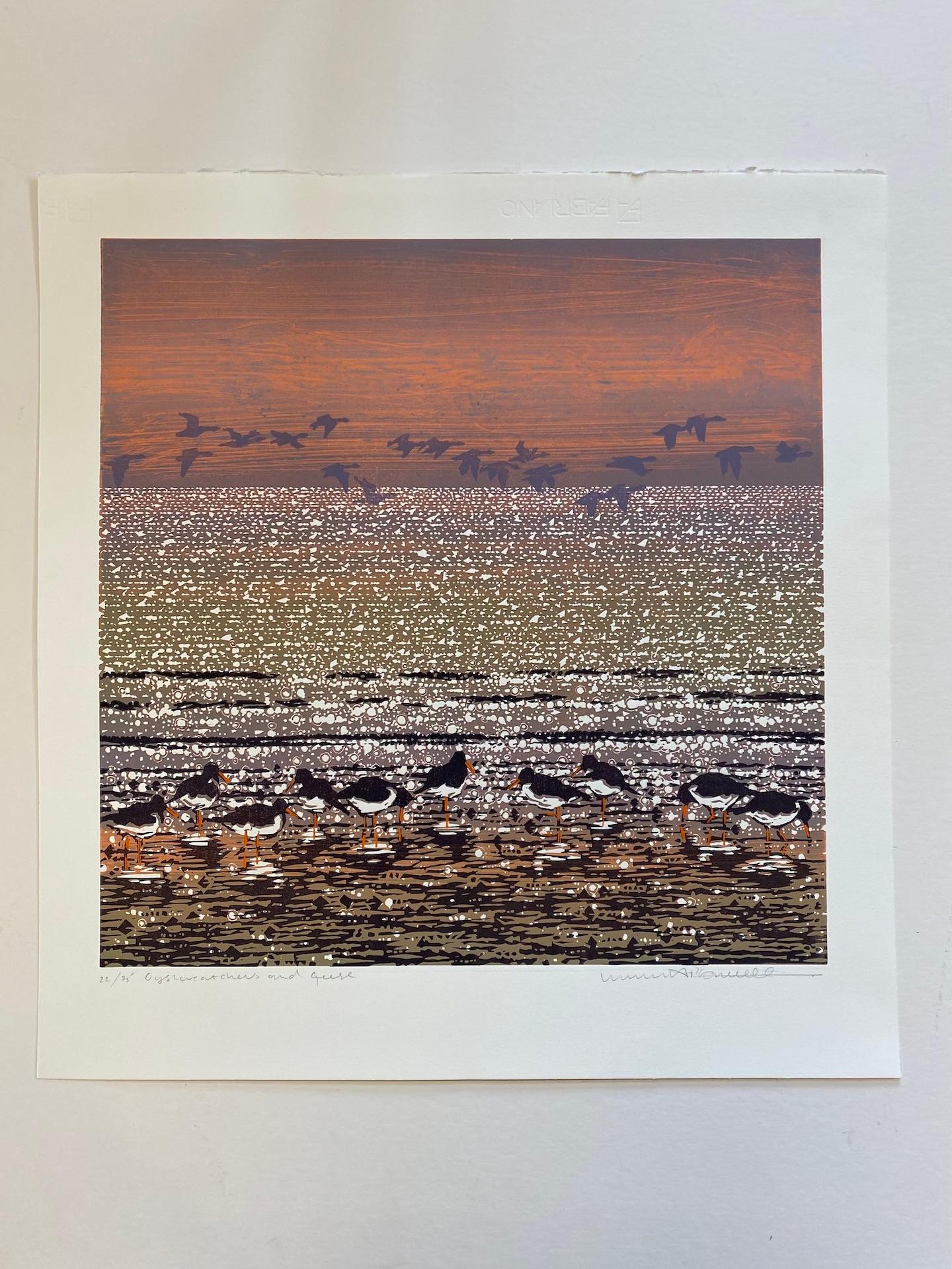 
Oyster Catchers with Geese