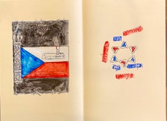 Grande stampa a pigmenti d'archivio Litografia Judaica Mark Podwal Arte Ebraica Ebraica