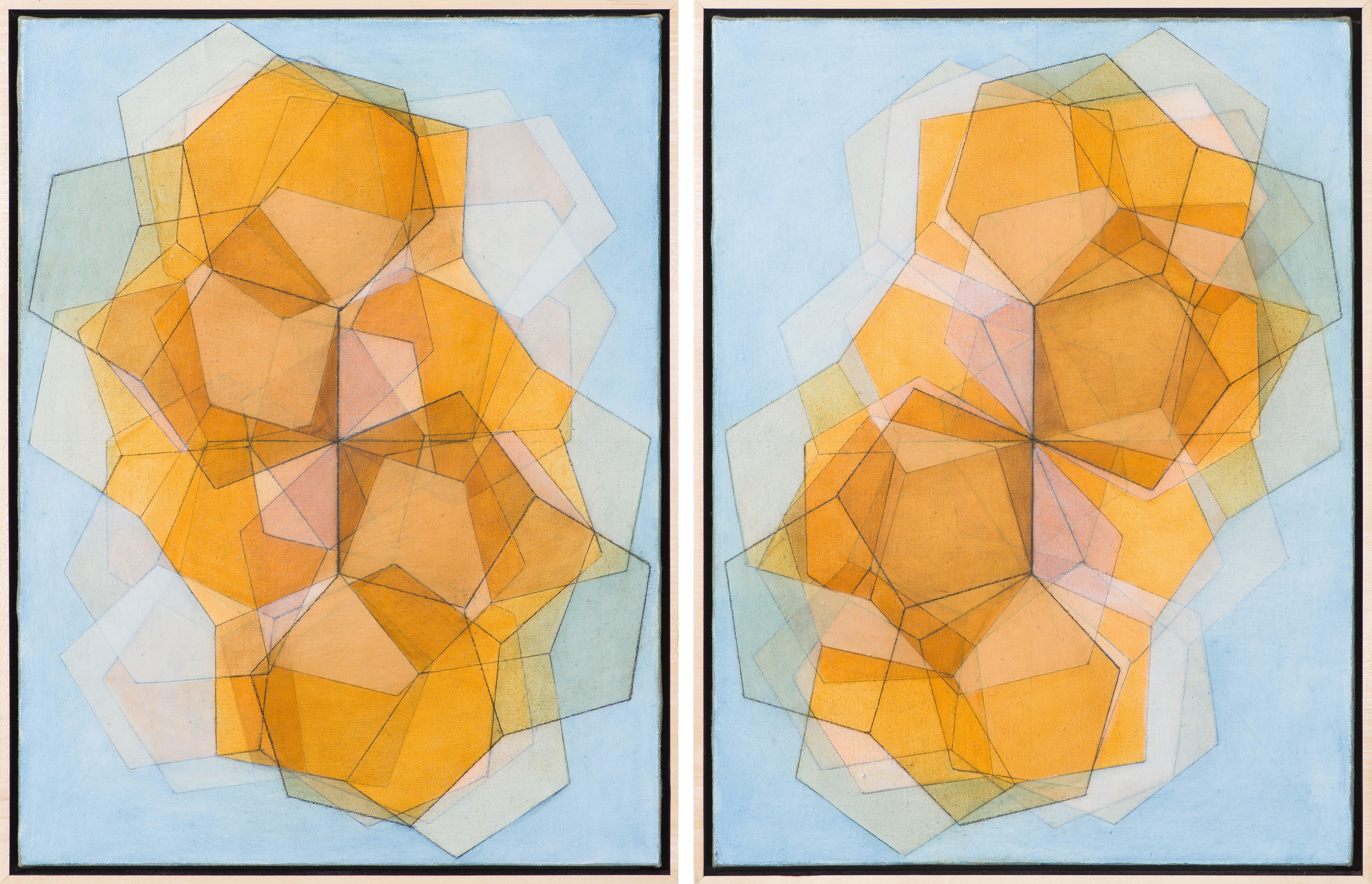 Abstract Painting di Mark Pomilio - Emisferi (dittico)