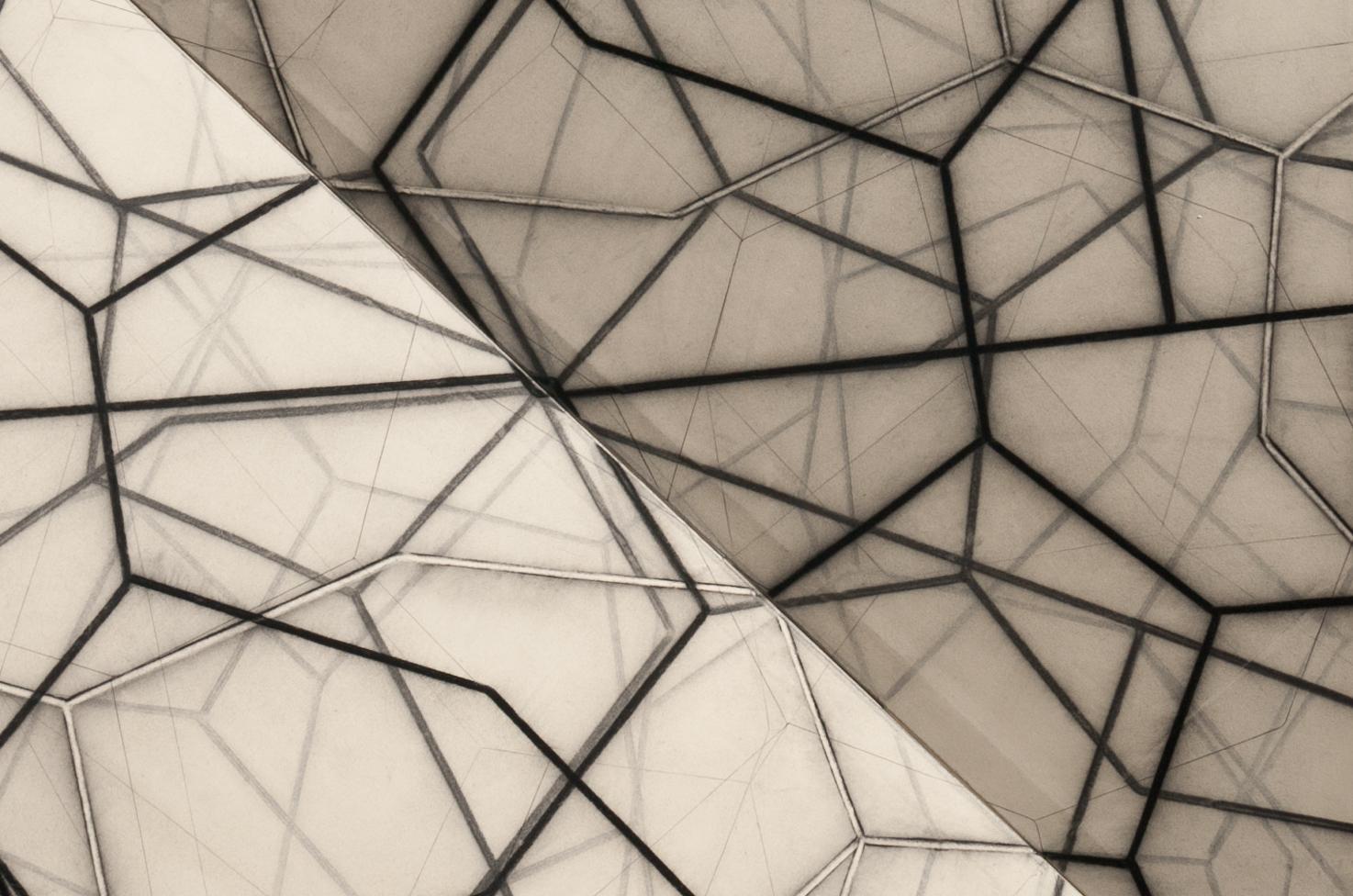 Bi-Fold IX - Géométrique abstrait Sculpture par Mark Pomilio