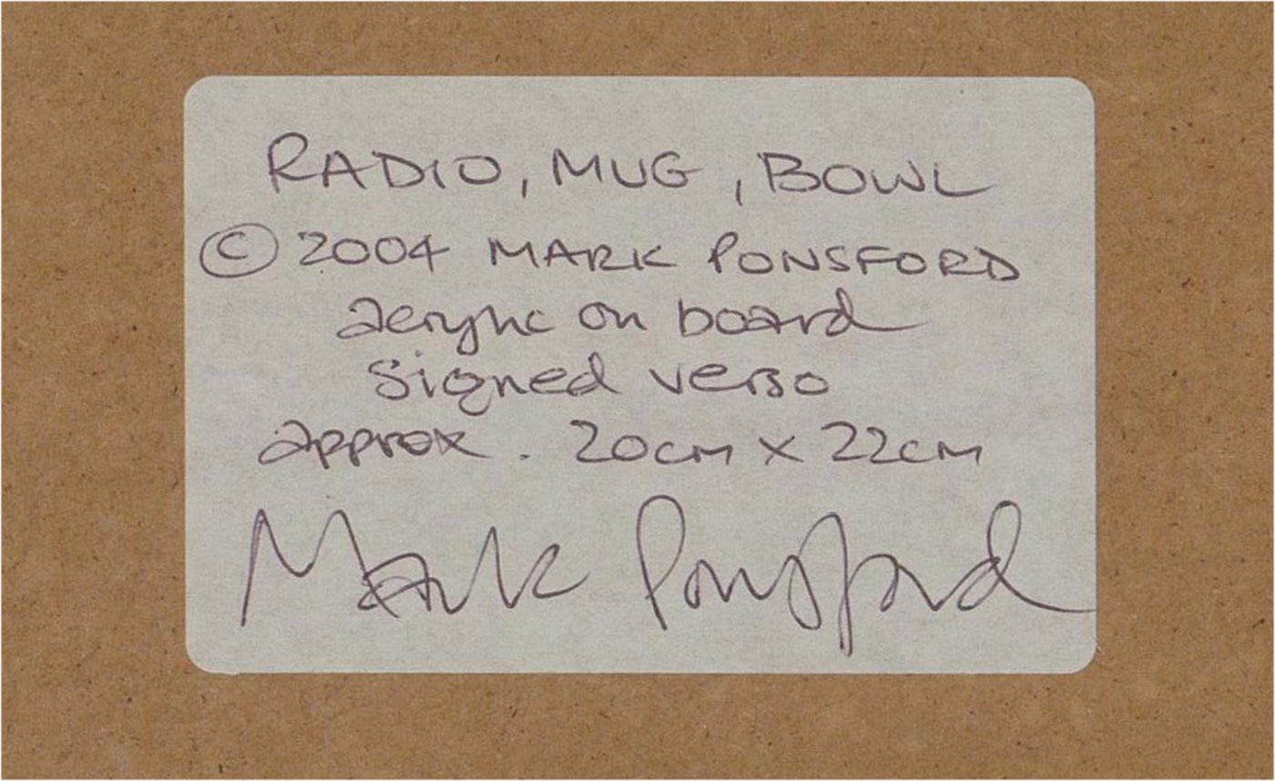 Mark Ponsford - 2004 Acrylic, Radio, Mug, Bowl For Sale 2