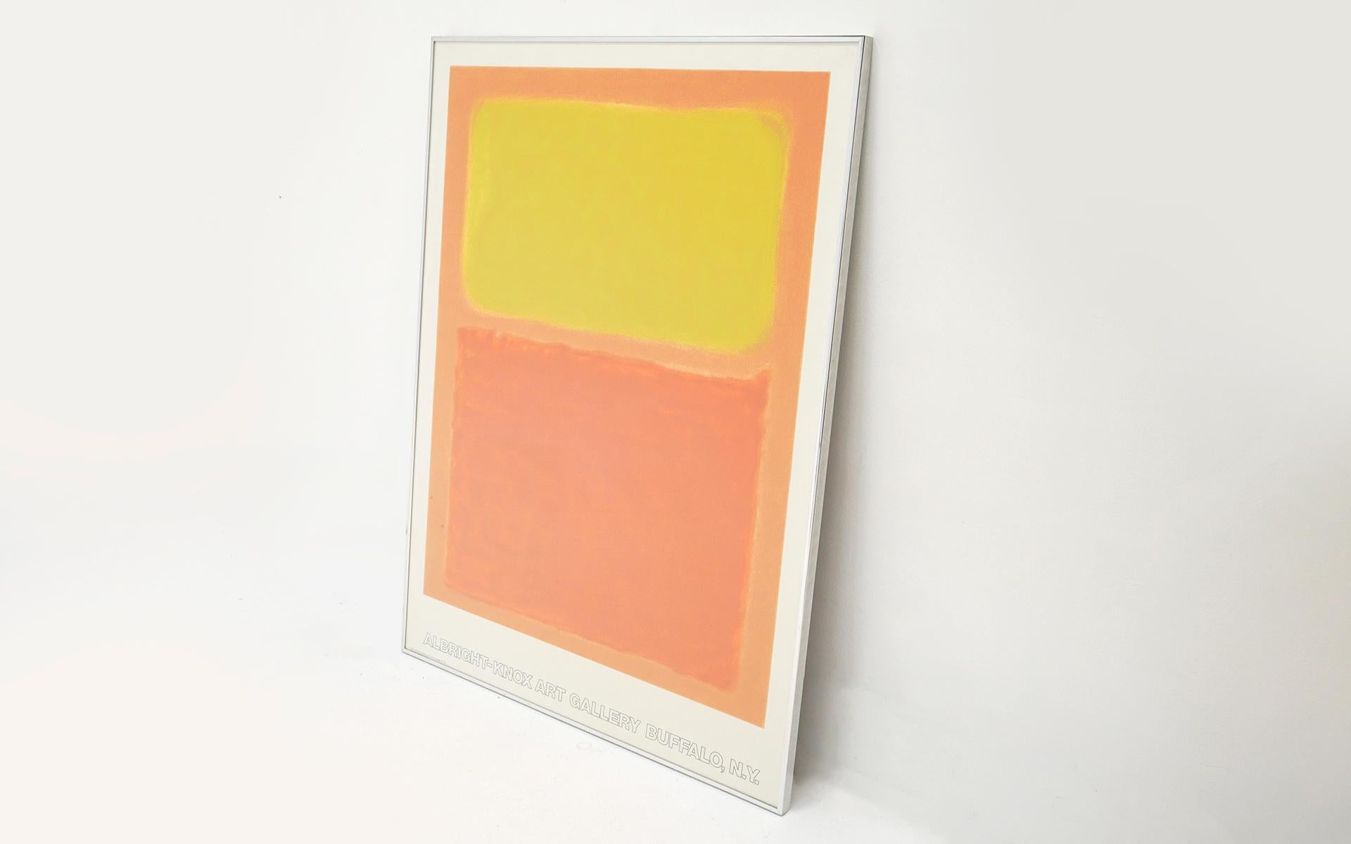 Mark Rothko Exhibition Poster from Albright-Knox Gallery, Buffalo, NY, Framed In Good Condition In Kansas City, MO