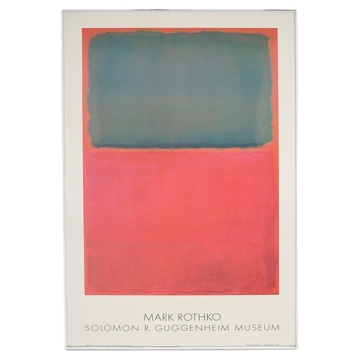 Mark Rothko Exhibition Poster, "Green Red on Orange", Pace Editions, 1978