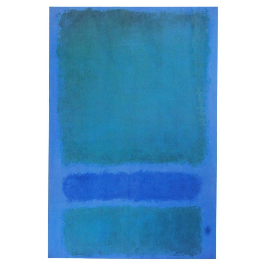 Mark Rothko - Impression encadrée vert, bleu vert sur bleu 1968
 
 Poster grand format représentant le tableau de Rothko 