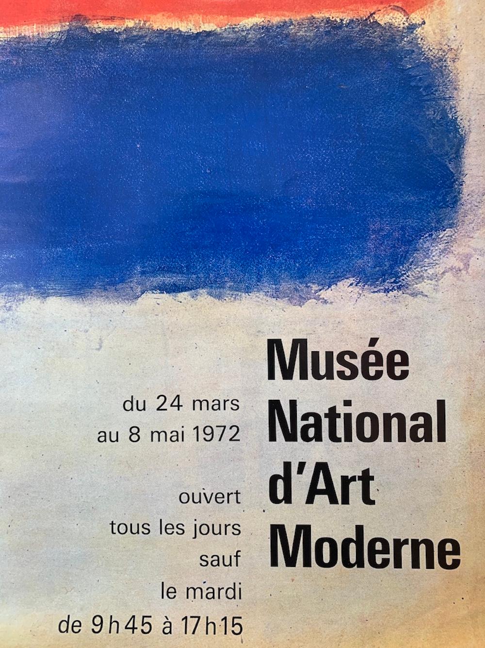 French Mark Rothko, 'Musee National D'art Moderne' Original Vintage Exhibition Poster