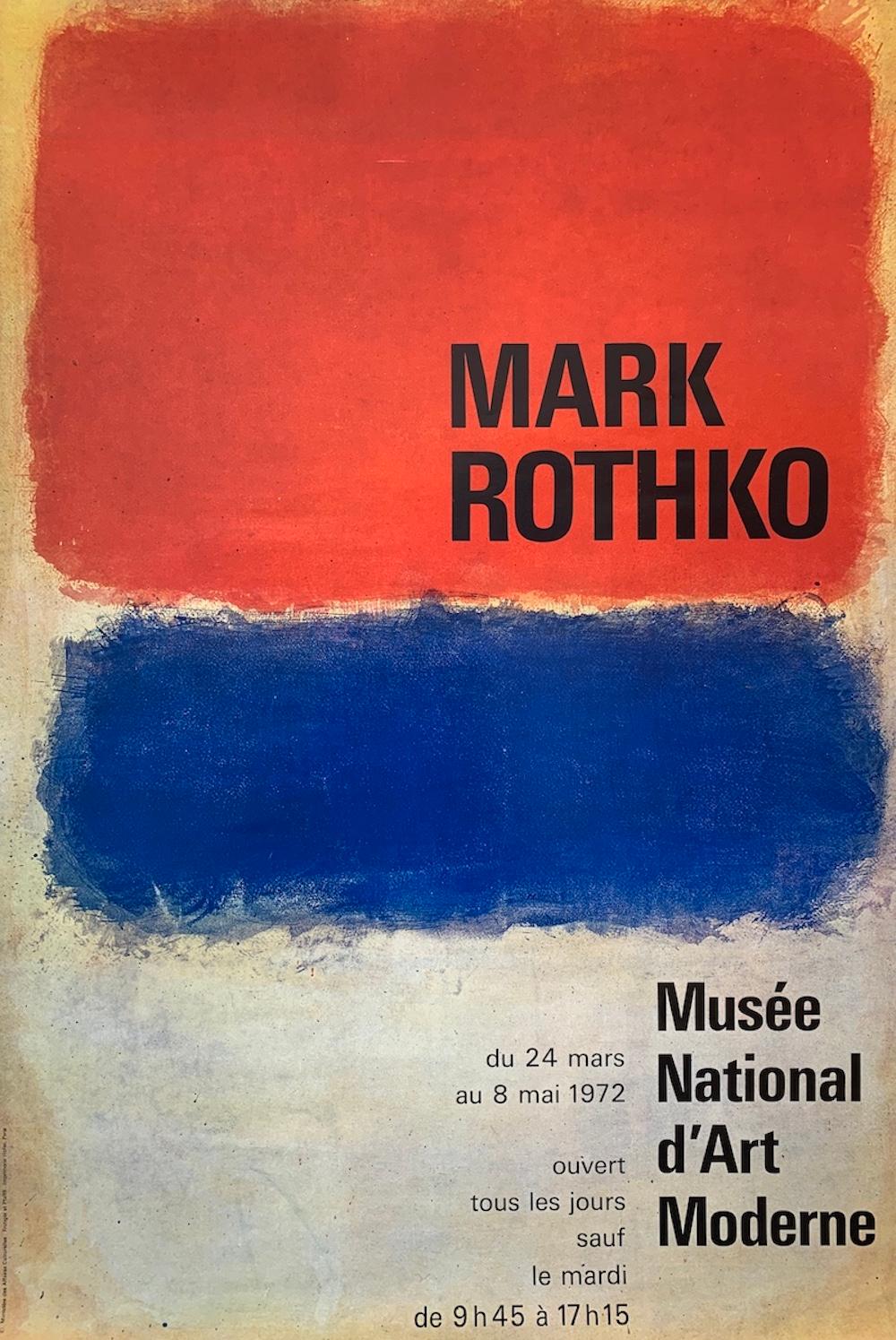 Paper Mark Rothko, 'Musee National D'art Moderne' Original Vintage Exhibition Poster