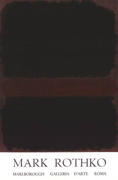 1970 Mark Rothko 'Marlborough Galleria D'arte Roma' Abstract Black,Brown Lithogr
