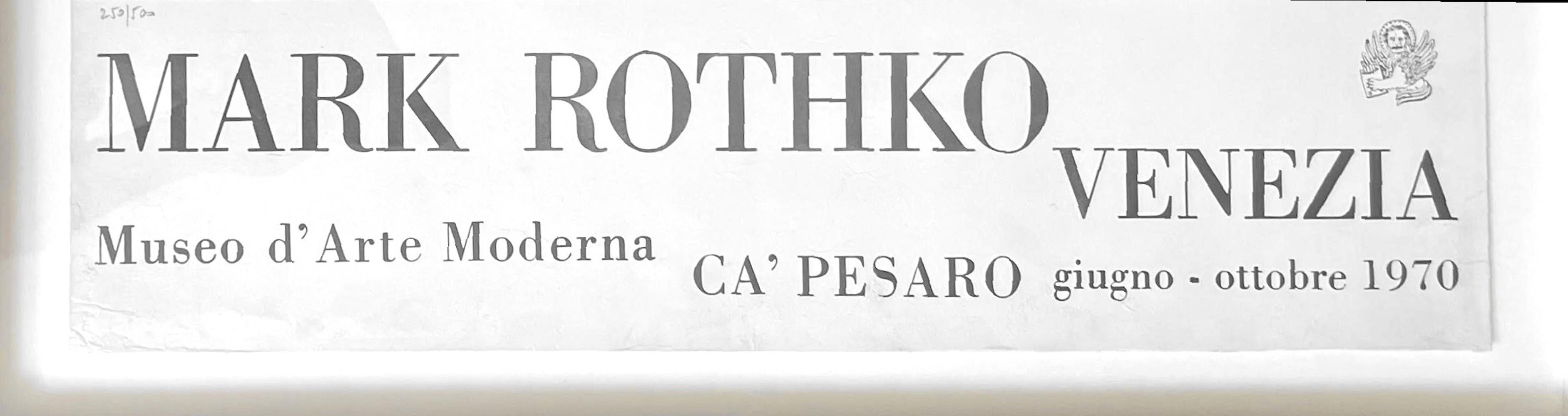 Mark Rothko at Museo d'Arte Moderna Ca' Pesaro, Venezia For Sale 1