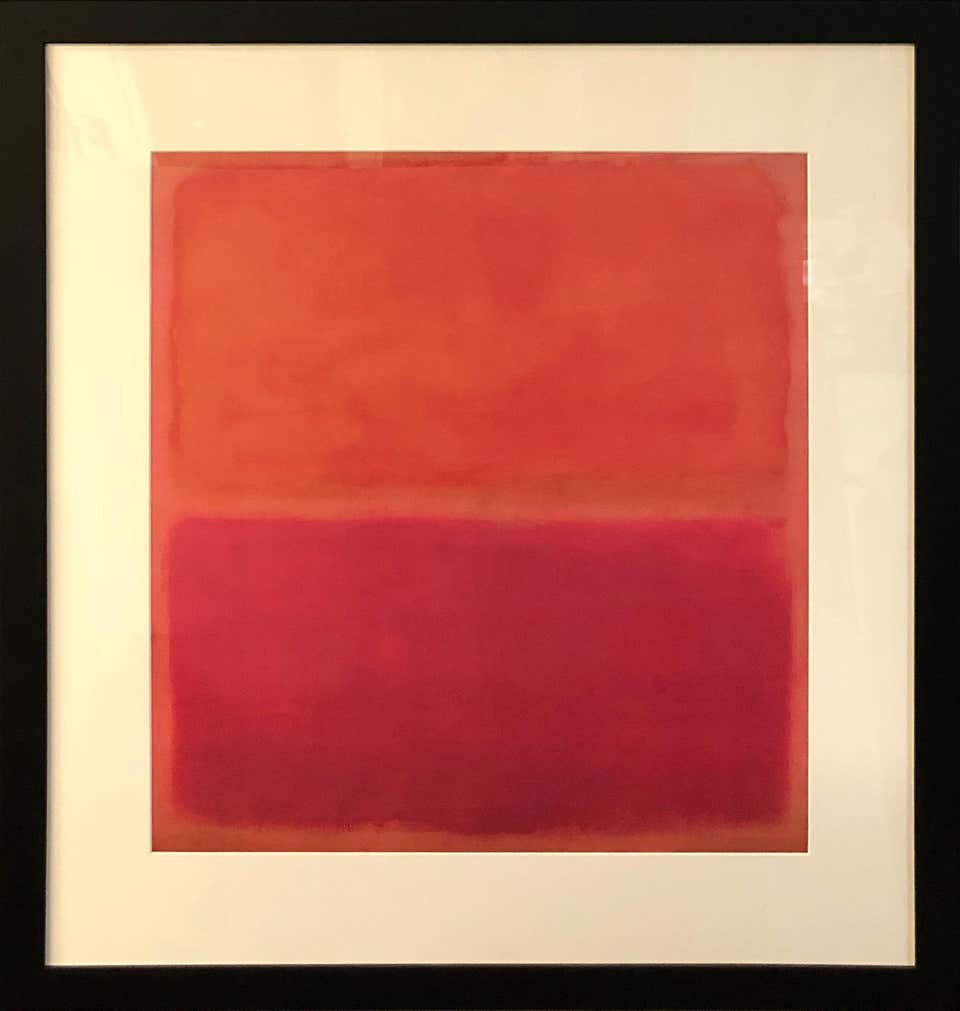 Marc Rothko Frames Mark Rothko 'No. 37' Vintage Abstract Framed For Sale at 1stDibs