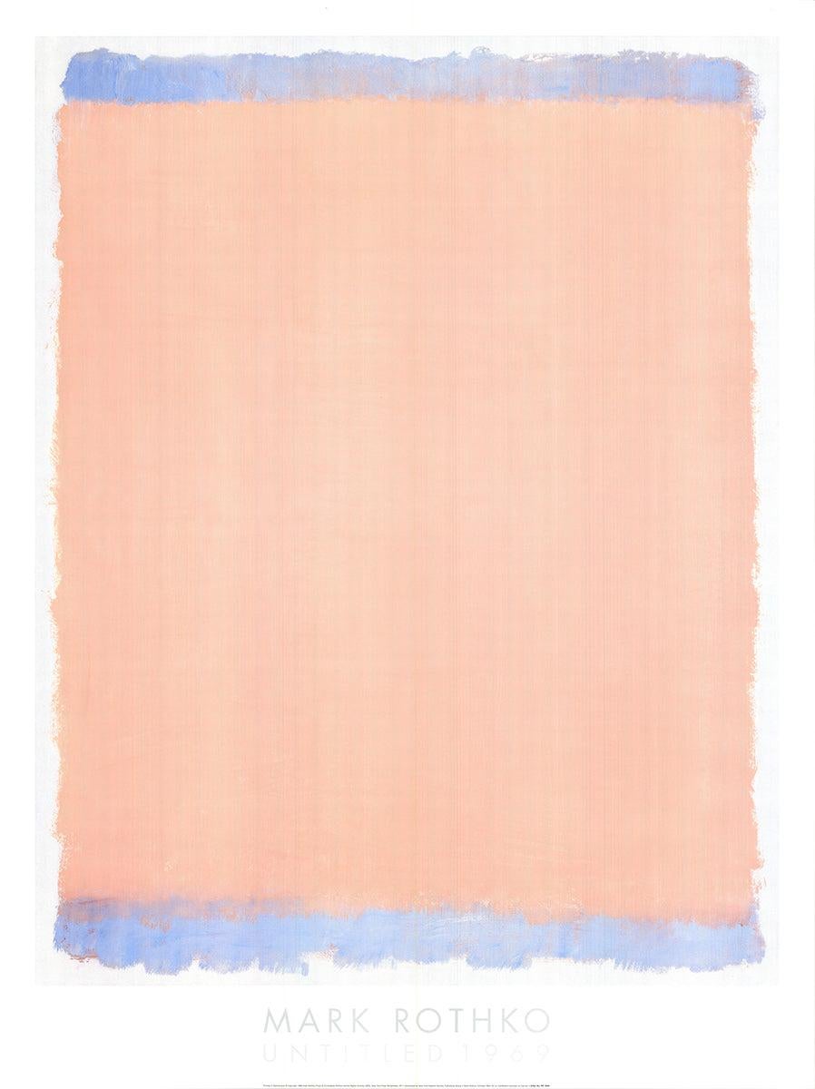 This exquisite reproduction of Mark Rothko's Untitled, originally painted in 1969 using oil on cardboard, showcases the artist's masterful use of pastel colors. Distributed by New York Graphic Society Publishing Group and printed in Switzerland,