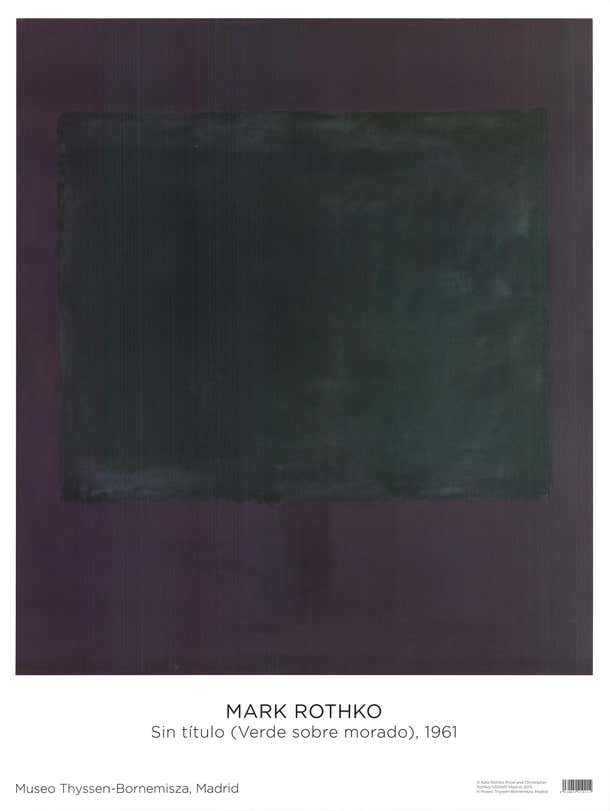 Mark Rothko 'Green on Purple, 1961' Vintage Abstract For Sale at 1stDibs