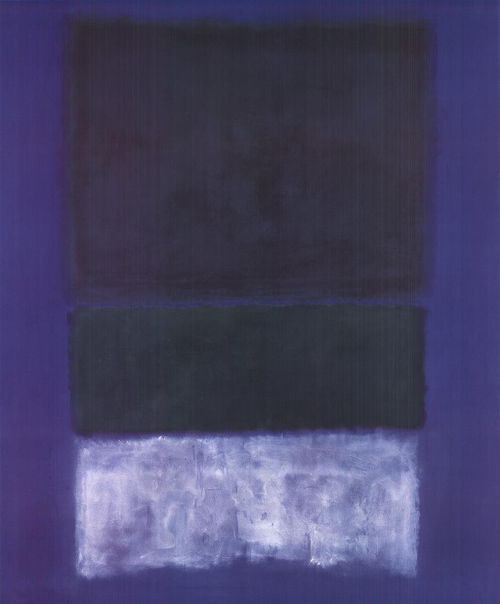 Lithographie offset White and Greens in Blue de Mark Rothko, 1998 en vente 1