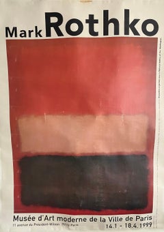 Vintage Original Mark Rothko Art Exhibition poster, 1999, Paris