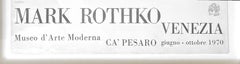 RARE ! Mark Rothko au Museo d'Arte Moderna Ca' Pesaro, Venezia hand n° 250/500