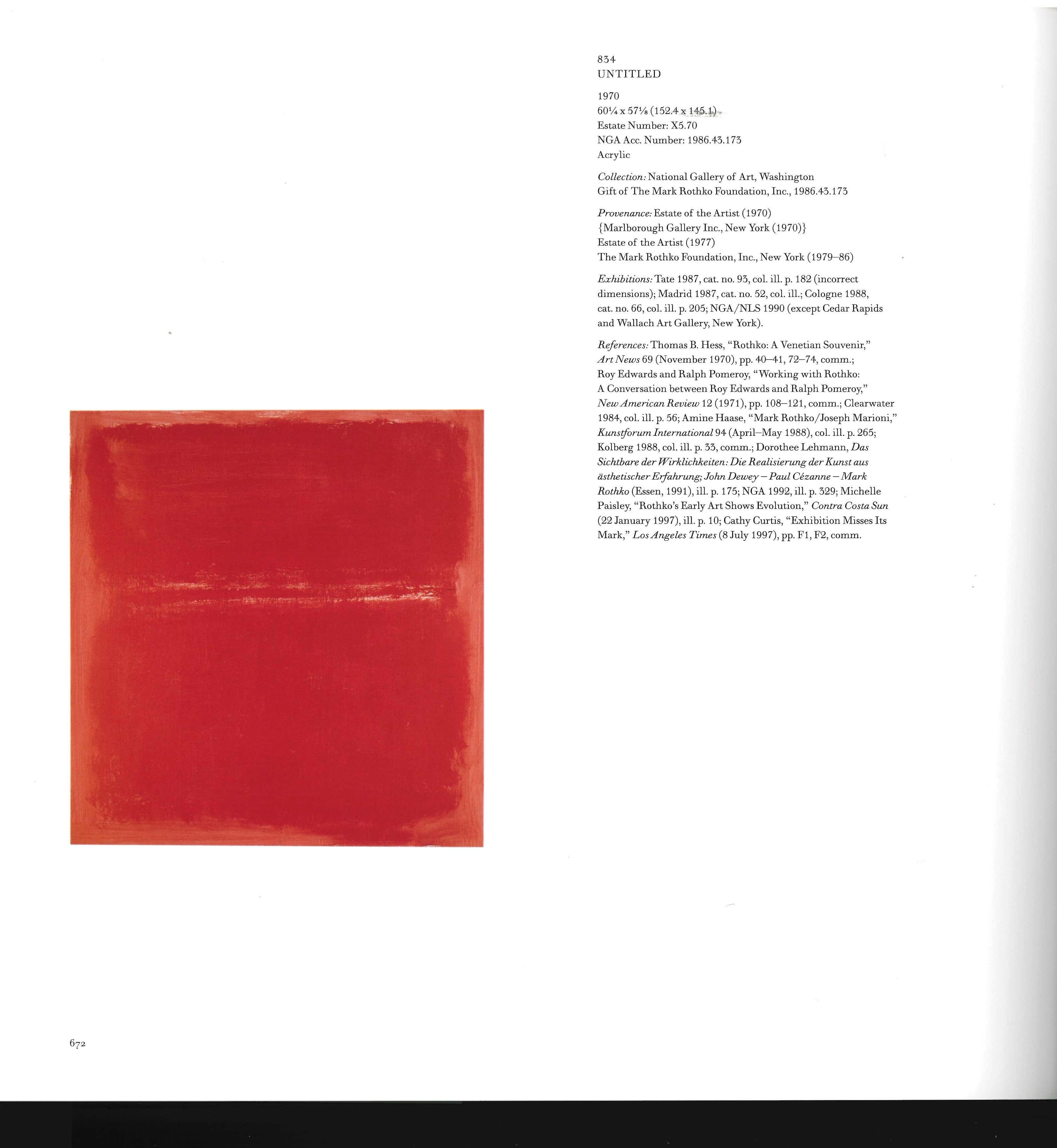 Mark Rothko: The Works on Canvas (Book) For Sale 2