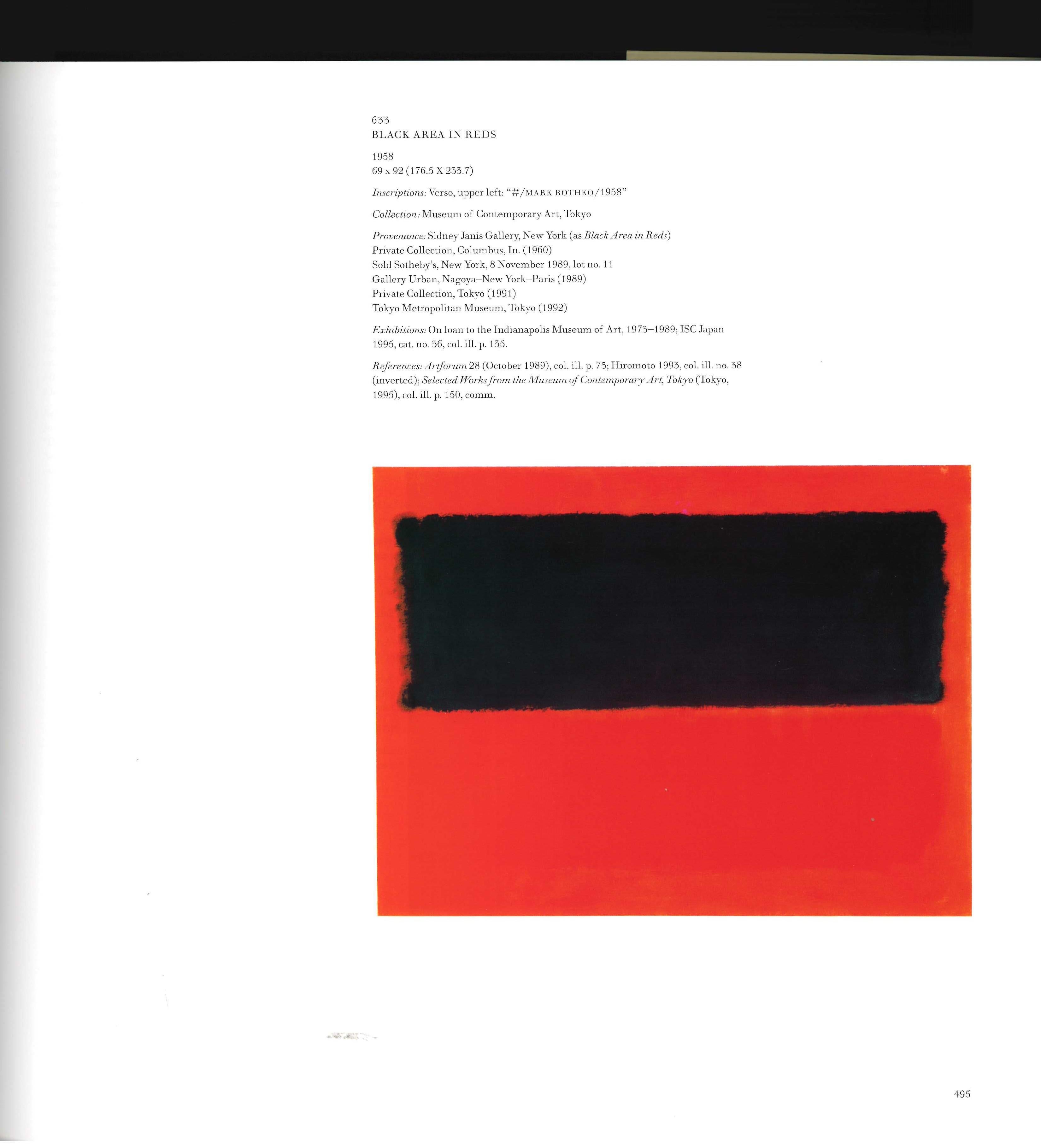 Paper Mark Rothko: The Works on Canvas (Book) For Sale