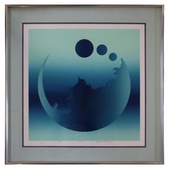 "Fusion" Moon Lithograph Signed Mark Rowland