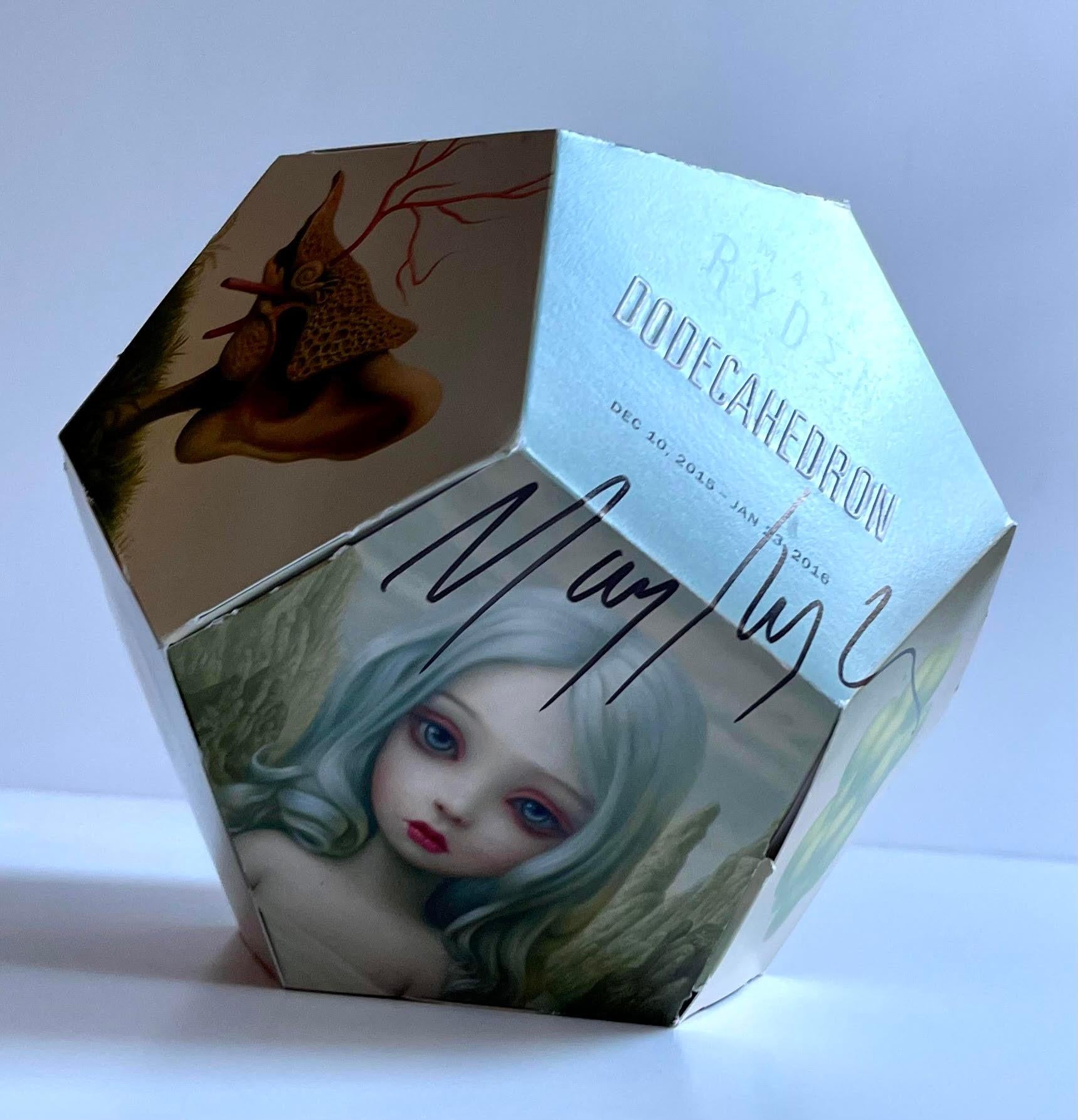 2 part invitation forming a 3-D Dodecahedron Hand signed by Mark Ryden at Kasmin For Sale 8