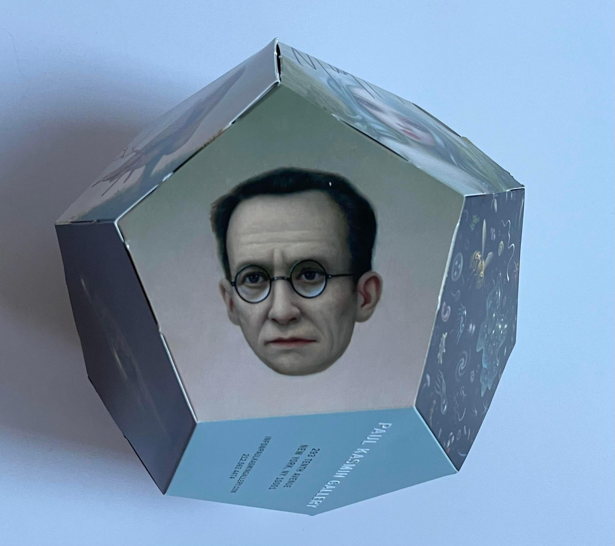 Invitation en 2 parties formant un dodecahedron en 3D signé à la main par Mark Ryden à Kasmin en vente 8