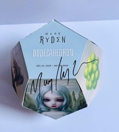 2 part invitation forming a 3-D Dodecahedron Hand signed by Mark Ryden at Kasmin