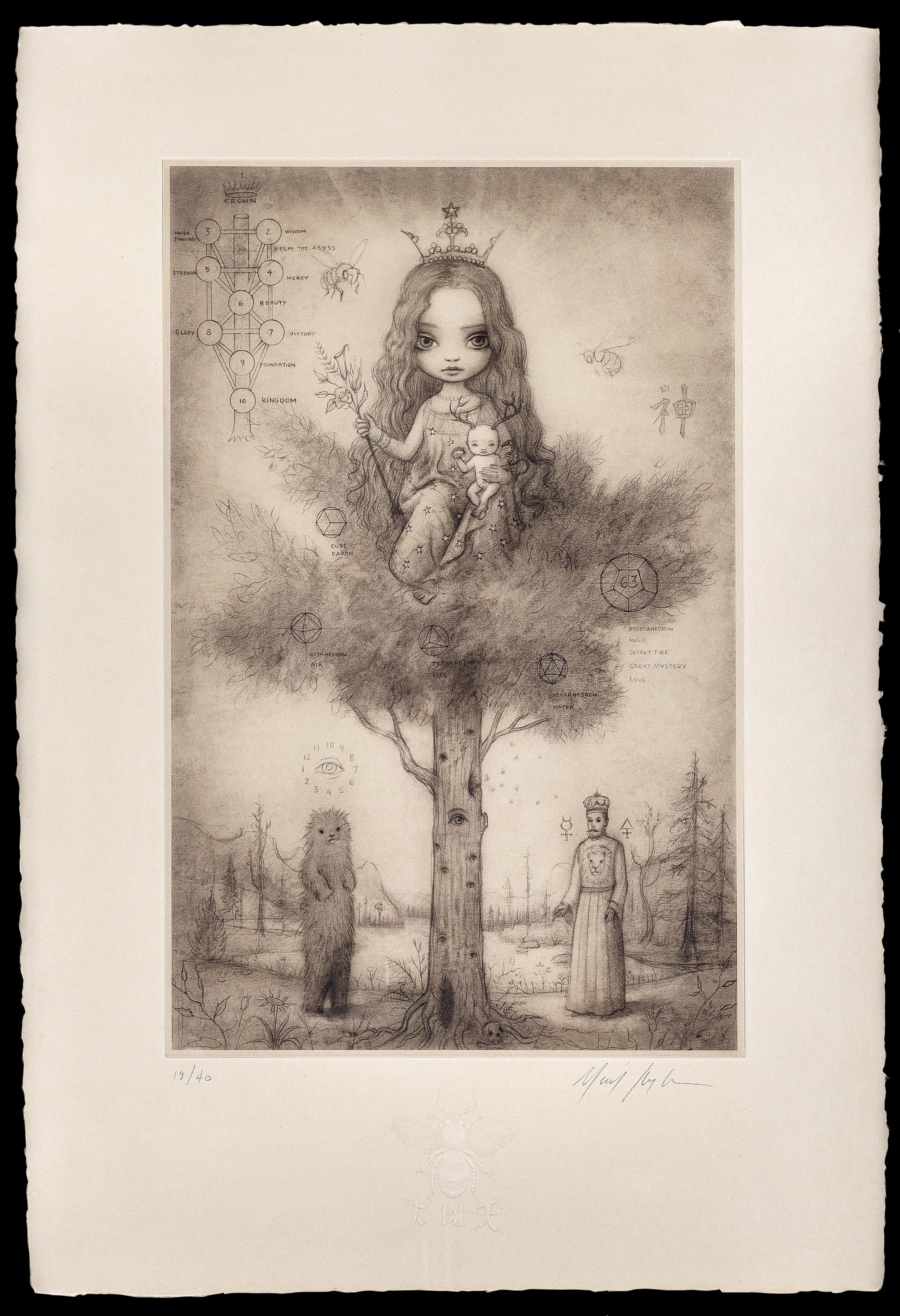 Mark Ryden
Árbol de la Vida, 2008 
Grabado 
Ed. 19 de 40 
28 x 21 in
Firmado y numerado por el artista.
Incluye un certificado de autenticidad.