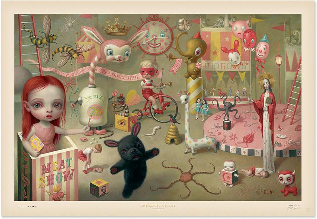 Mark Ryden Figurative Print – MARK RYDEN: Der magische Zirkus – Pop- Surrealismus:: Lowbrow-Kunst:: Americana