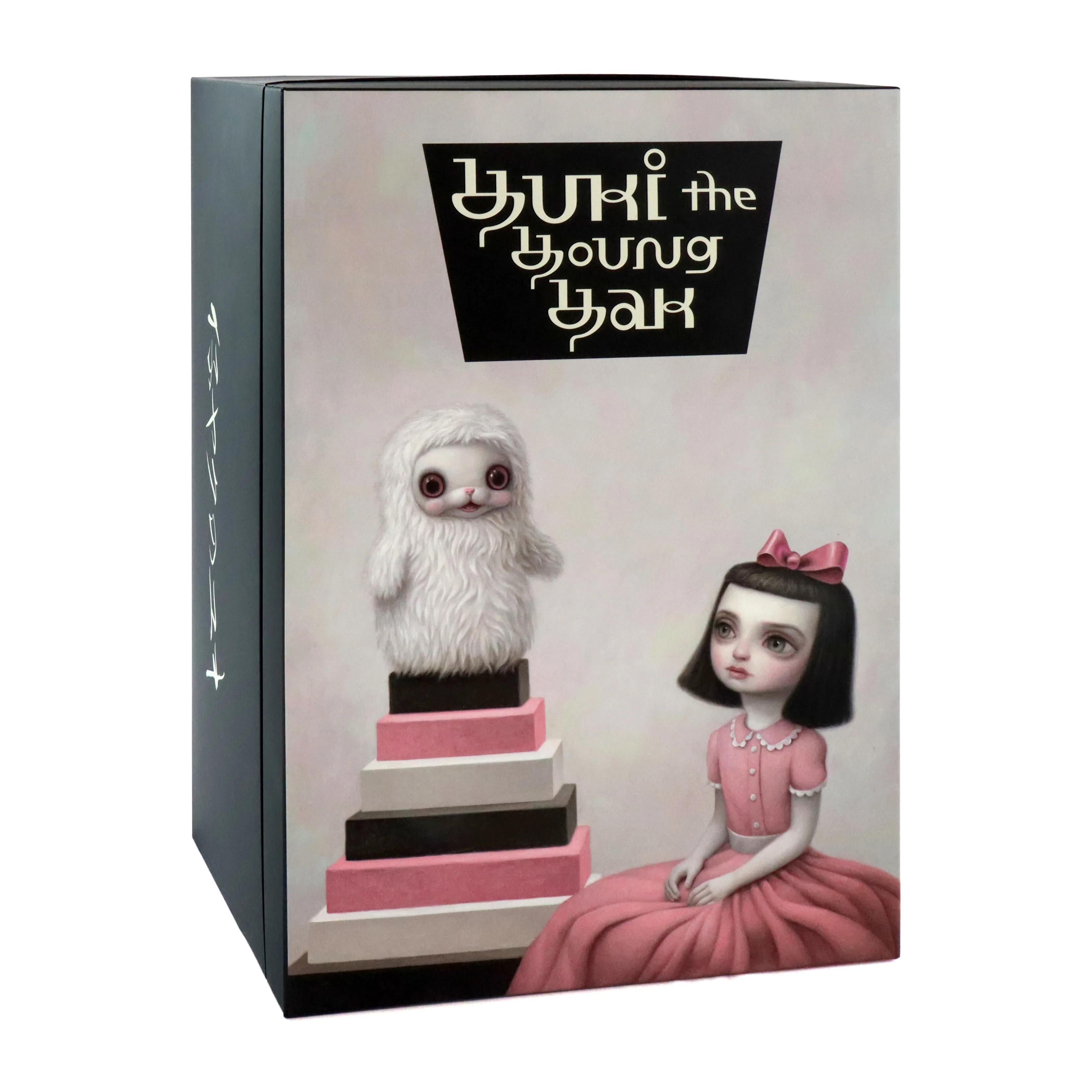MARK RYDEN - YUKI THE YOUNG YAK (WHITE) Limited Surrealism Lowbrow Art Design - Gray Figurative Sculpture by Mark Ryden