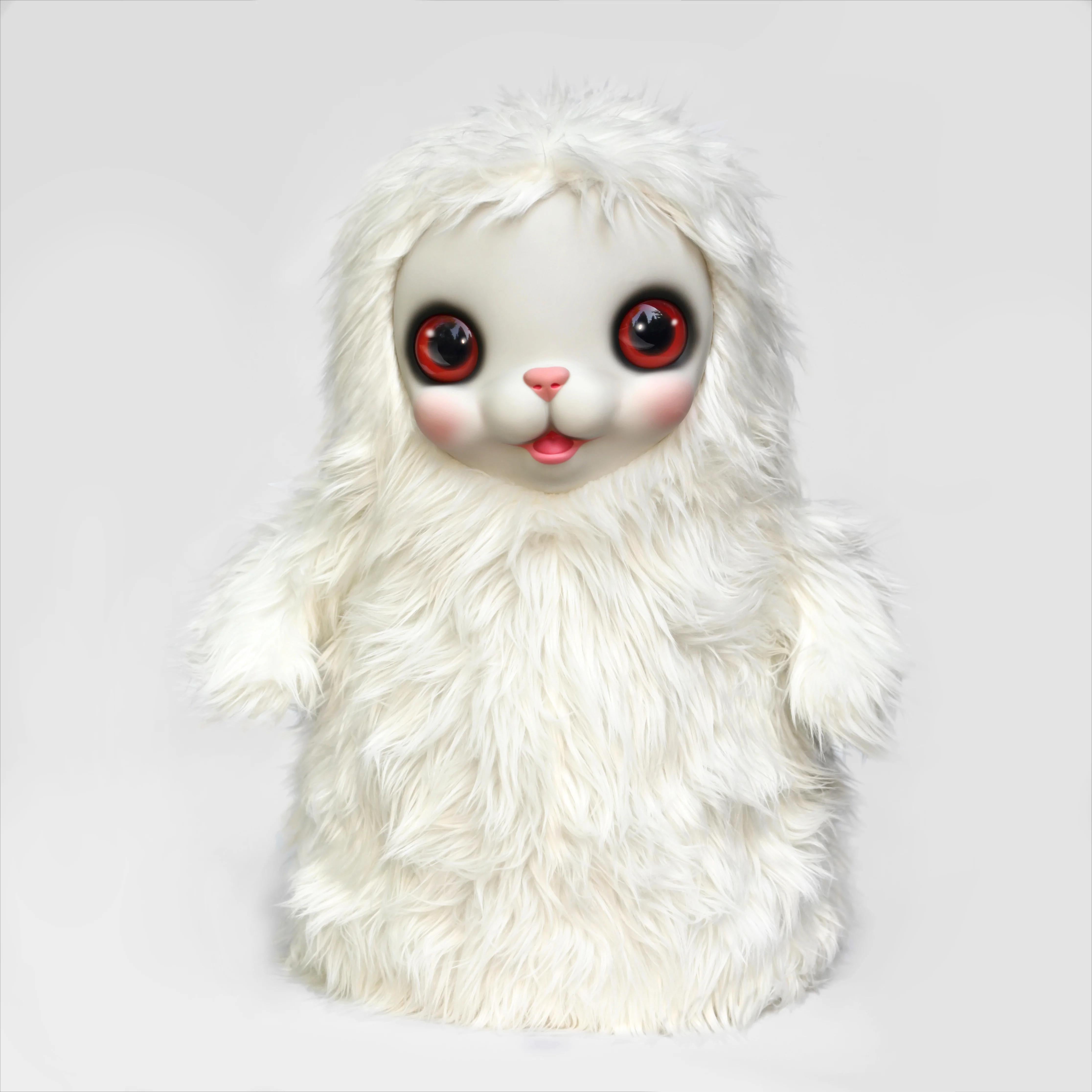 Figurative Sculpture de Mark Ryden - MARK RYDEN - YUKI EL JOVEN YAK (BLANCO) Surrealismo Limitado Lowbrow Art Design