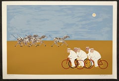 In Transit 1980 Large Signed Screen Print