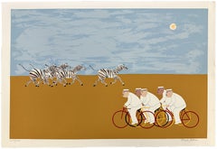 In Transit 1980 Large Signed Screen Print